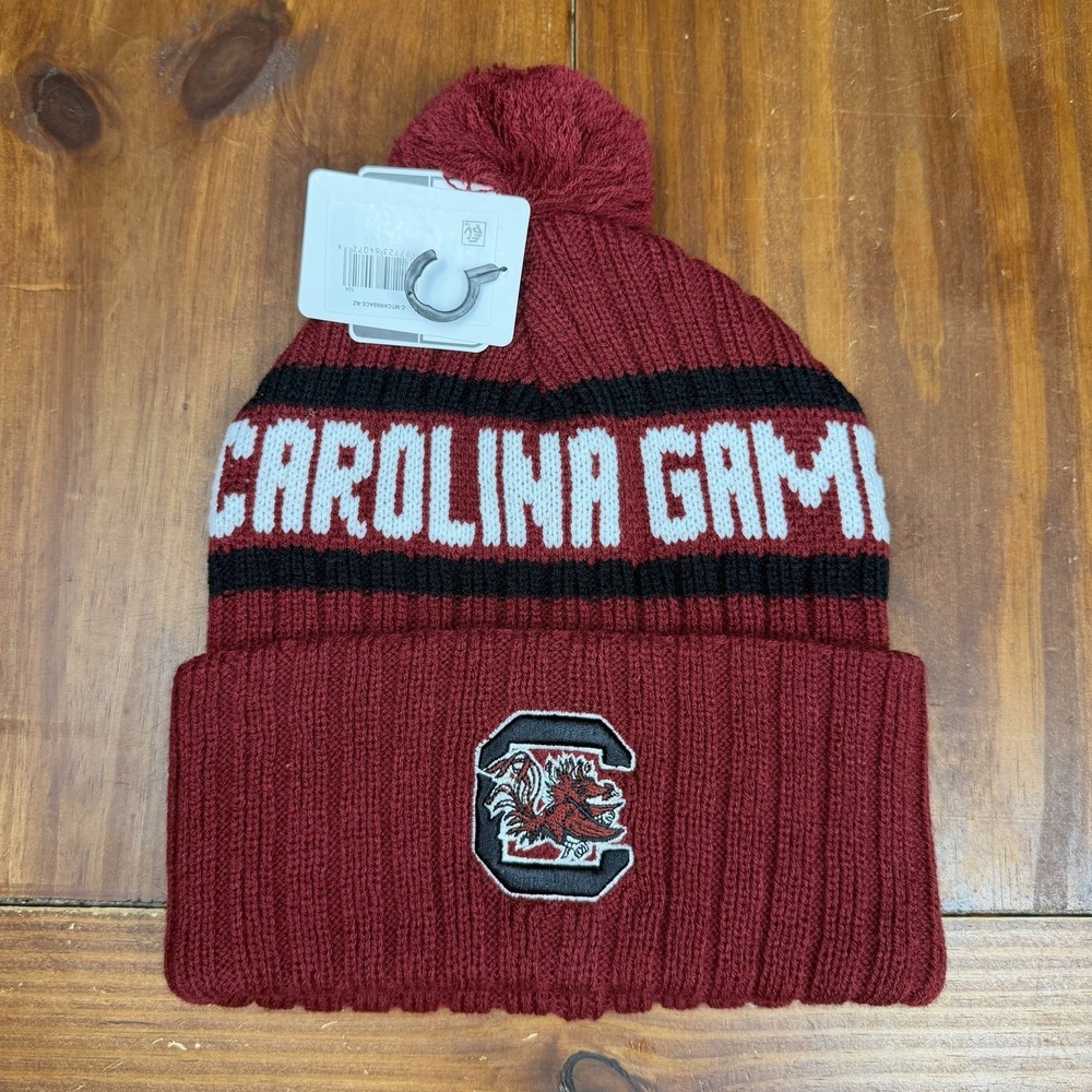 NWT South Carolina Gamecocks Fan Favorite Cuffed Pom Beanie Knit Hat
